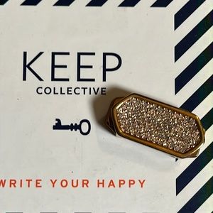 Keep collective rose gold pave focal charm. Excellent condition.
